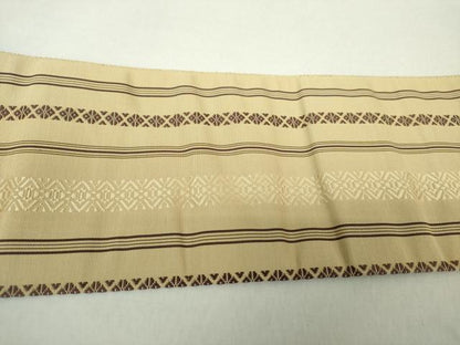 平和屋着物●本場筑前博多織 八寸名古屋帯 献上 正絹 逸品 DAAZ0848ps
