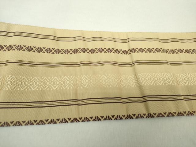 平和屋着物●本場筑前博多織 八寸名古屋帯 献上 正絹 逸品 DAAZ0848ps