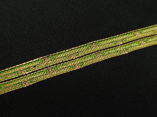 平和屋着物○龍村美術織物 たつむら 九寸名古屋帯 つた錦 黒地