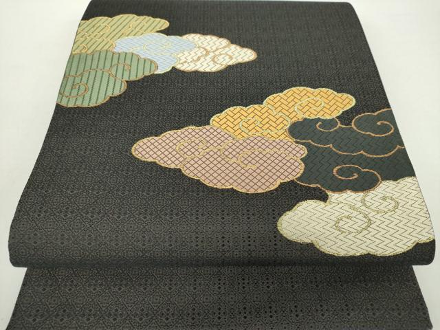 平和屋着物●六通柄袋帯　唐織　霊芝雲　金糸　正絹　逸品　未使用　DAAZ0885ps