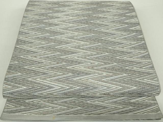 平和屋着物●六通柄袋帯 幾何学文様 金糸 正絹 逸品 DAAZ0887ps