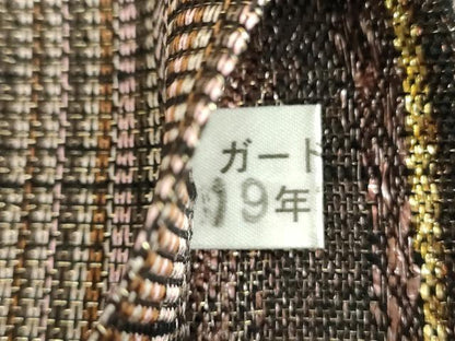 平和屋着物▽両面 全通柄袋帯 スリーシーズン帯 春 夏 秋 横段文 金銀糸 正絹 逸品 未使用 DAAZ0895ps