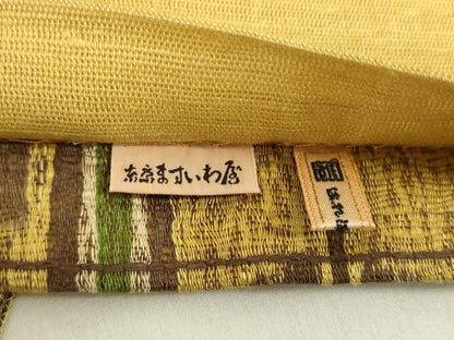 平和屋着物▽全通柄袋帯 スリーシーズン帯 春 夏 秋 櫛織り 間道 ますいわ屋扱い 正絹 逸品 DAAZ0919ps
