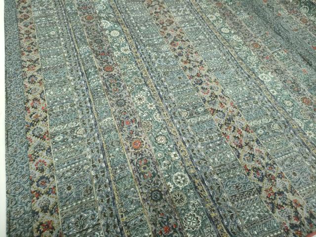 平和屋着物○上質な小紋 更紗花間道 鬼しぼ縮緬 正絹 逸品