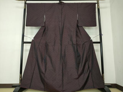 平和屋着物●本場大島紬 麻の葉文様 正絹 逸品 DAAZ0966ps