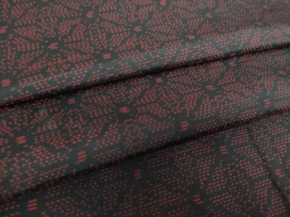 平和屋着物●本場大島紬 麻の葉文様 正絹 逸品 DAAZ0966ps