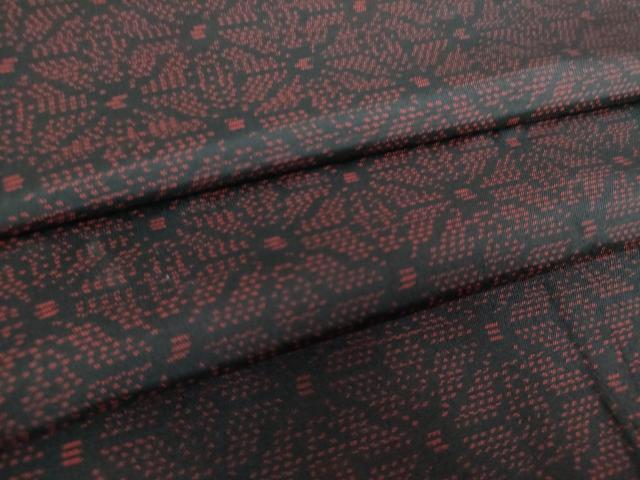 平和屋着物●本場大島紬 麻の葉文様 正絹 逸品 DAAZ0966ps