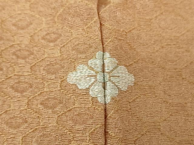 平和屋着物●上質な色無地　蜀江地紋　紫染色　正絹　逸品　DAAZ0980ps