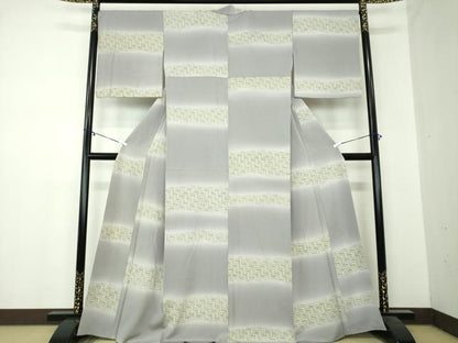 平和屋着物●上質な小紋 幾何学文様 正絹 逸品 DAAZ0990ps
