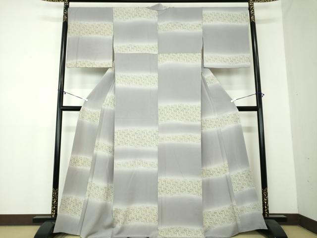 平和屋着物●上質な小紋 幾何学文様 正絹 逸品 DAAZ0990ps