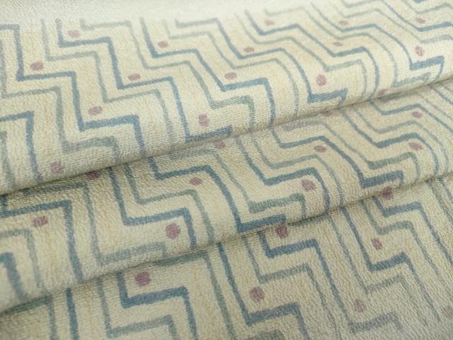 平和屋着物●上質な小紋 幾何学文様 正絹 逸品 DAAZ0990ps