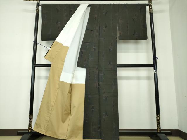 平和屋着物●本場大島紬 9マルキ 抽象文様 正絹 逸品 DAAZ0996ps