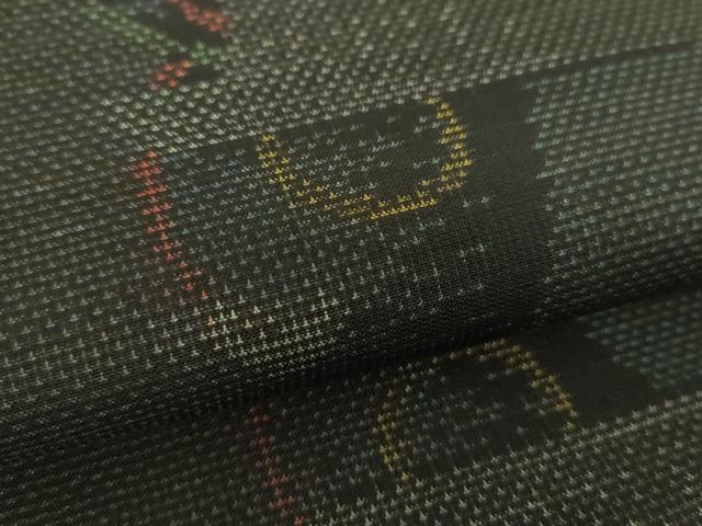 平和屋着物●本場大島紬 9マルキ 抽象文様 正絹 逸品 DAAZ0996ps