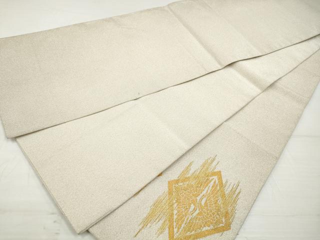 平和屋着物◎綴れ 太鼓柄袋帯 飛鶴花菱文 金銀糸 正絹 逸品 DAAZ1008qa