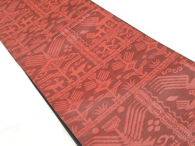 平和屋着物◎六通柄袋帯 エジプト壁画文様 正絹 逸品 DAAZ1018qa