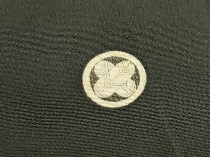 平和屋着物■豪華黒留袖 駒刺繍 地紙枝松花文 金銀彩 正絹 逸品 DAAZ1057qa