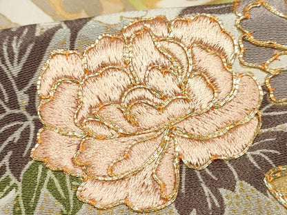 平和屋着物■豪華黒留袖 駒刺繍 天井正倉院花文 金彩 正絹 逸品 DAAZ1210qa