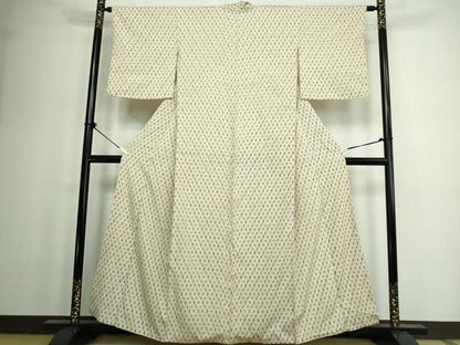 平和屋着物■上質なお召 幾何学文 正絹 逸品 DAAZ1327qa