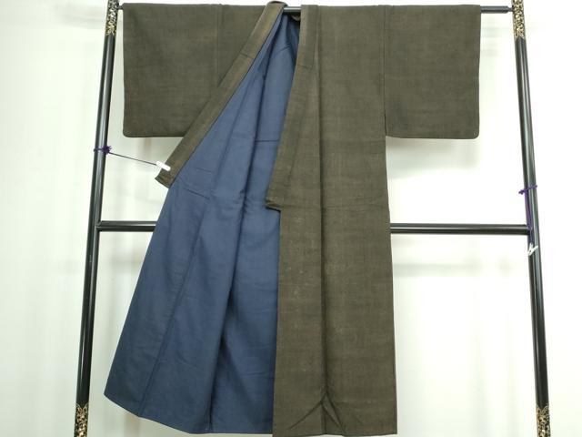 平和屋着物■男性 紬 幾何学文 正絹 逸品 DAAZ1349qa