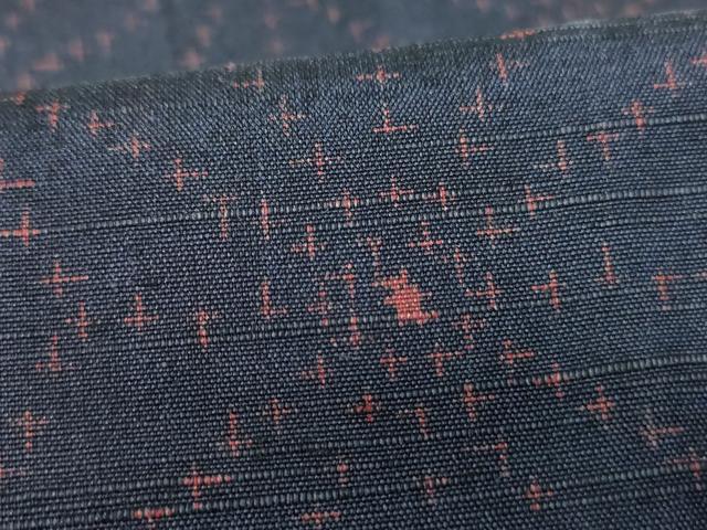 平和屋着物■上質な紬 麻の葉文 正絹 逸品 DAAZ1374qa