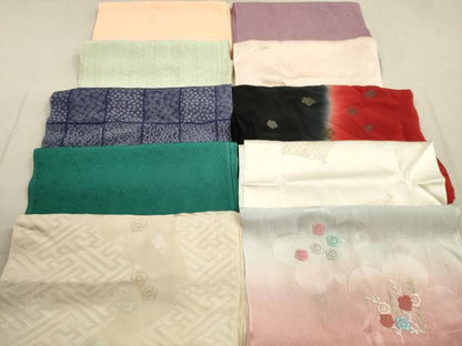 平和屋着物★和装小物 帯揚げ10枚セット 正絹 逸品 DAAZ1587xg