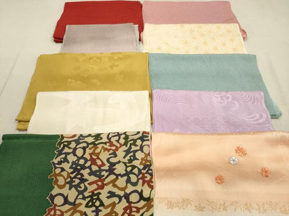 平和屋着物★和装小物　帯揚げ10枚セット　正絹　逸品　DAAZ1596xg