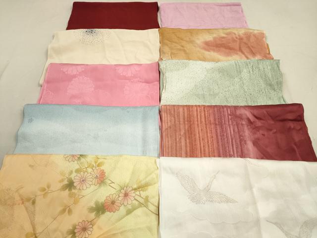 平和屋着物★和装小物 帯揚げ10枚セット 正絹 逸品 DAAZ1606xg