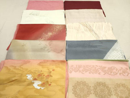平和屋着物★和装小物　帯揚げ10枚セット　正絹　逸品　DAAZ1627xg