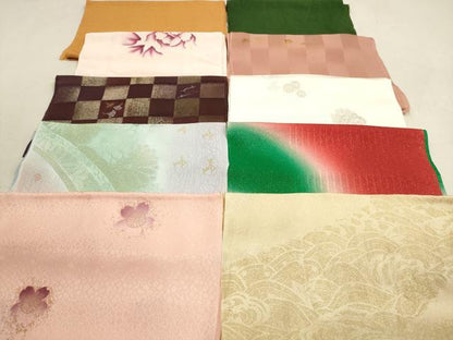 平和屋着物★和装小物　帯揚げ10枚セット　正絹　逸品　DAAZ1629xg