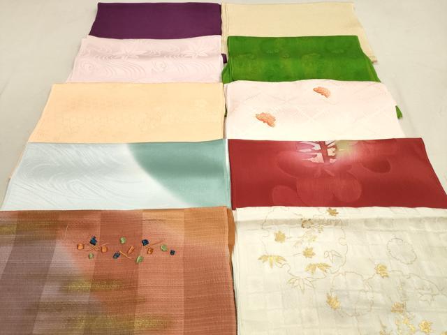 平和屋着物★和装小物　帯揚げ10枚セット　正絹　逸品　DAAZ1636xg