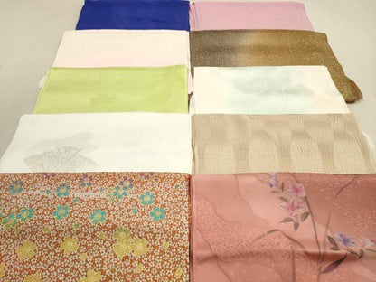 平和屋着物★和装小物　帯揚げ10枚セット　正絹　逸品　DAAZ1639xg
