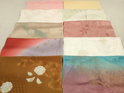平和屋着物★和装小物　帯揚げ10枚セット　正絹　逸品　DAAZ1640xg