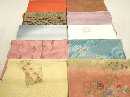 平和屋着物★和装小物　帯揚げ10枚セット　正絹　逸品　DAAZ1682xg
