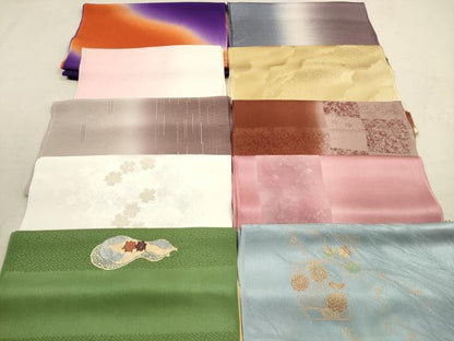 平和屋着物★和装小物　帯揚げ10枚セット　正絹　逸品　DAAZ1684xg