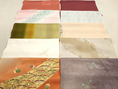 平和屋着物★和装小物　帯揚げ10枚セット　正絹　逸品　DAAZ1688xg