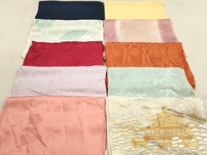 平和屋着物★和装小物　帯揚げ10枚セット　正絹　逸品　DAAZ1698xg