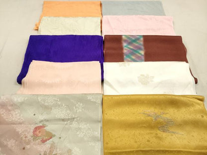 平和屋着物★和装小物　帯揚げ10枚セット　正絹　逸品　DAAZ1699xg