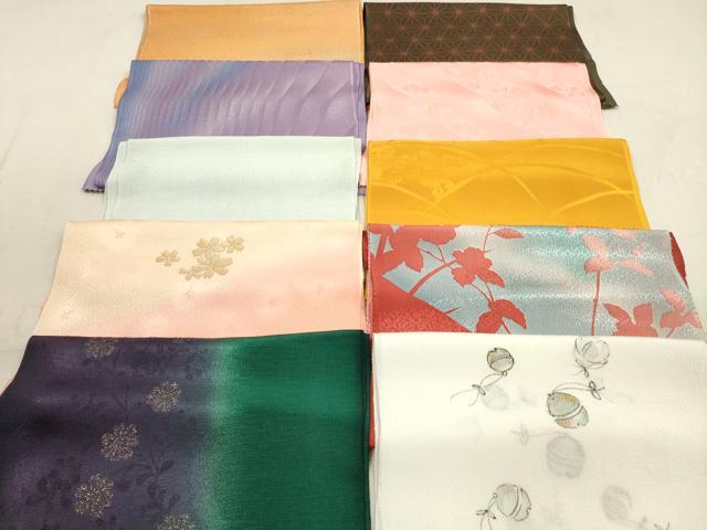 平和屋着物★和装小物　帯揚げ10枚セット　正絹　逸品　DAAZ1716xg 平和屋着物☆和装小物 帯揚げ10枚セット 正絹 逸品 DAAZ1716xg