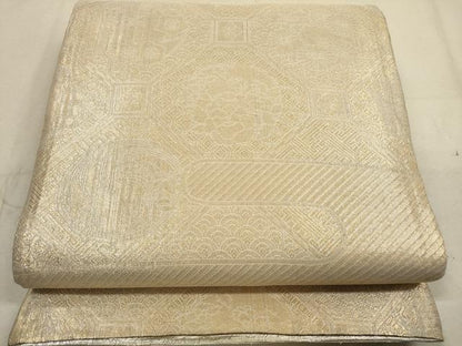 平和屋着物◎佐賀錦 両面 六通柄袋帯 人物風景文 金銀糸 正絹 逸品 DAAZ1738xg