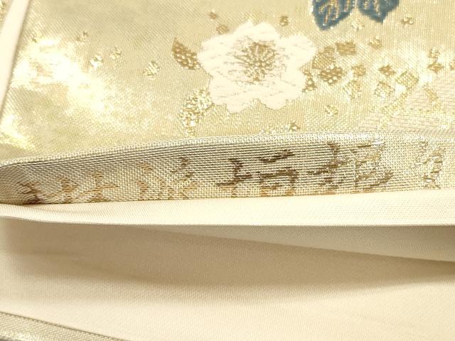 平和屋着物◎六通柄袋帯 琳派垣根文 金銀糸 引箔 正絹 逸品 DAAZ1743xg
