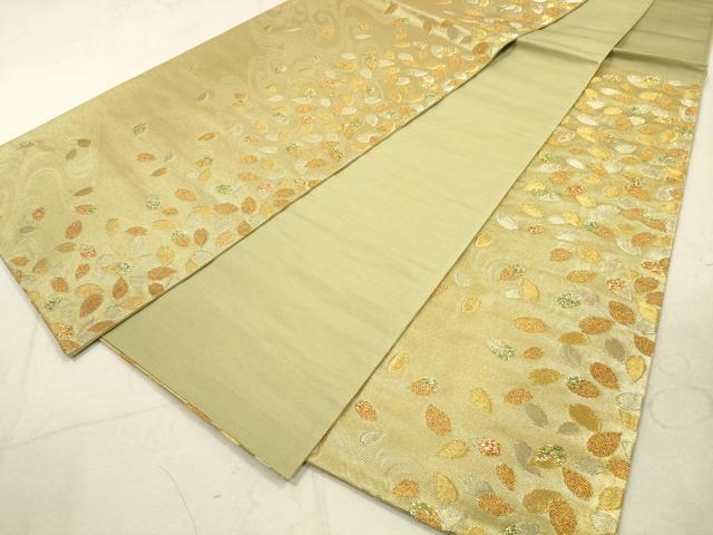 A 148六通帯 多彩金銀糸　美品 名品 幾何学 横段縞金糸 着物 A 148六通帯 多彩金銀糸 美品 名品 幾何学 横段縞