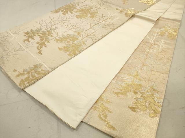 平和屋着物◎六通柄袋帯 樹林文 金銀糸 正絹 逸品 DAAZ1769xg