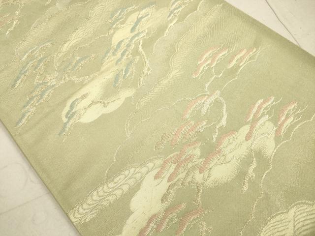 平和屋着物◎六通柄袋帯 枝松文 金糸 正絹 逸品 DAAZ1781xg