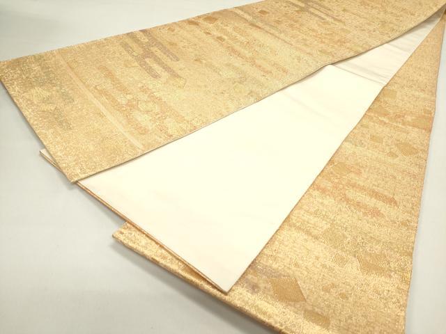 平和屋着物◎六通柄袋帯　エ霞箔散らし文　金糸　正絹　逸品　DAAZ1861xg