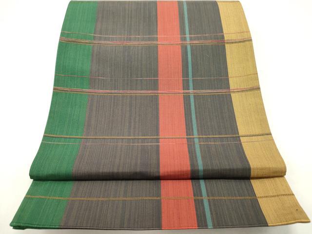 平和屋着物◎全通柄袋帯　間道　正絹　逸品　DAAZ1872xg