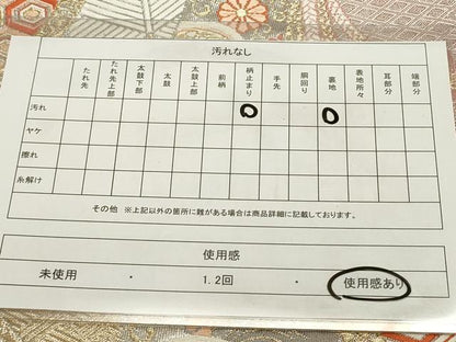 平和屋着物◎六通柄袋帯　唐織　几帳鳳凰花文　プラチナ二重織　正絹　逸品　DAAZ1883xg