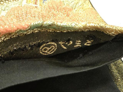 平和屋着物◎六通柄袋帯 錦綾佐賀二重織 御所車花文 金糸 やまと誂製 正絹 逸品 DAAZ1897xg