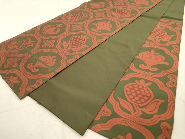 平和屋着物◎六通柄　本袋帯　抽象花文　正絹　逸品　DAAZ1907xg