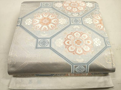 平和屋着物◎六通柄袋帯　唐織　蜀江花文　金糸　正絹　逸品　DAAZ1910xg