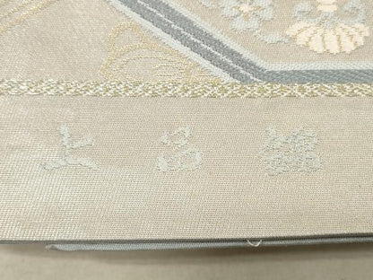 平和屋着物◎六通柄袋帯　唐織　蜀江花文　金糸　正絹　逸品　DAAZ1910xg